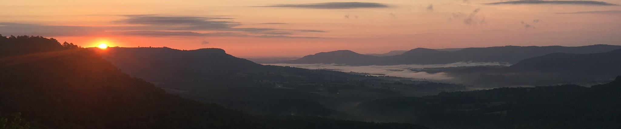 Sunrise over the Arkanas Grand Canyon
